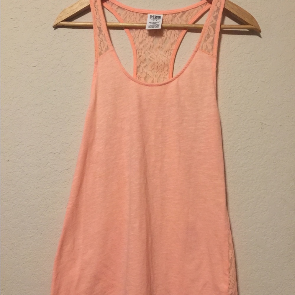Clear Out NWOT Pink embroidered tank top. Size S